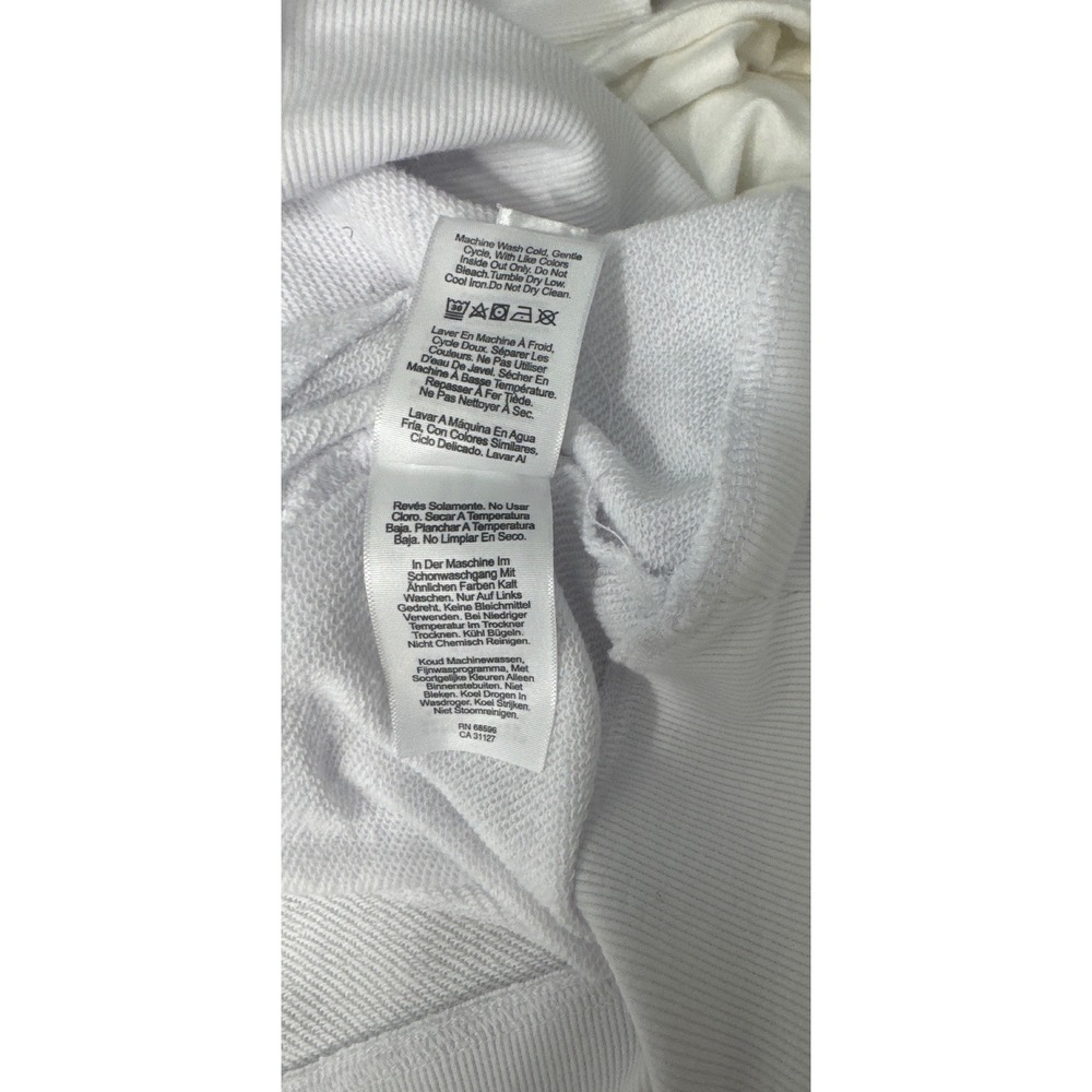 DKNY Hoodie Dress Womens Medium White Excellent Sport Logo Drawstring Waist - Picture 10 of 10